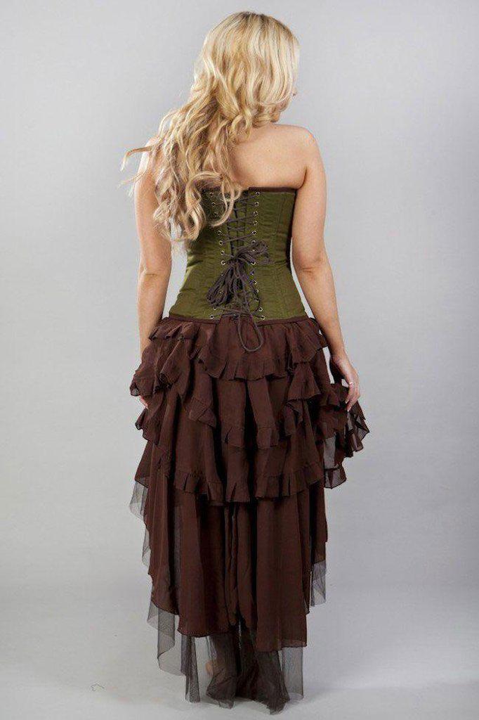 Ophelie Long Burlesque Skirt In Chiffon-Burleska-Dark Fashion Clothing