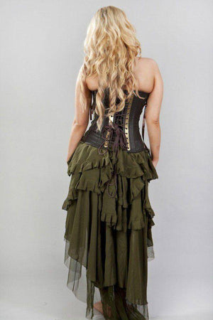 Ophelie Long Burlesque Skirt In Chiffon-Burleska-Dark Fashion Clothing