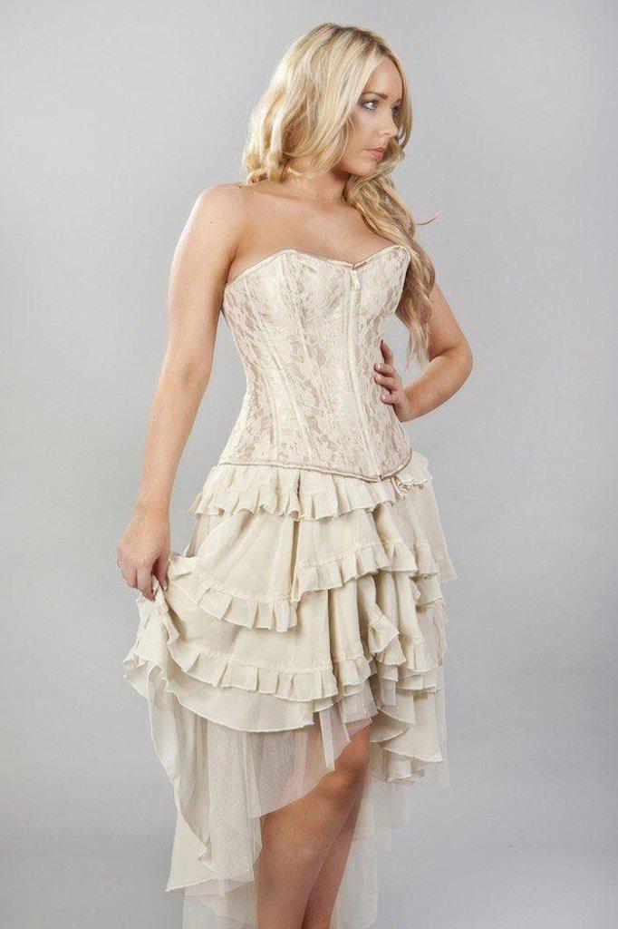 Ophelie Long Burlesque Skirt In Chiffon-Burleska-Dark Fashion Clothing