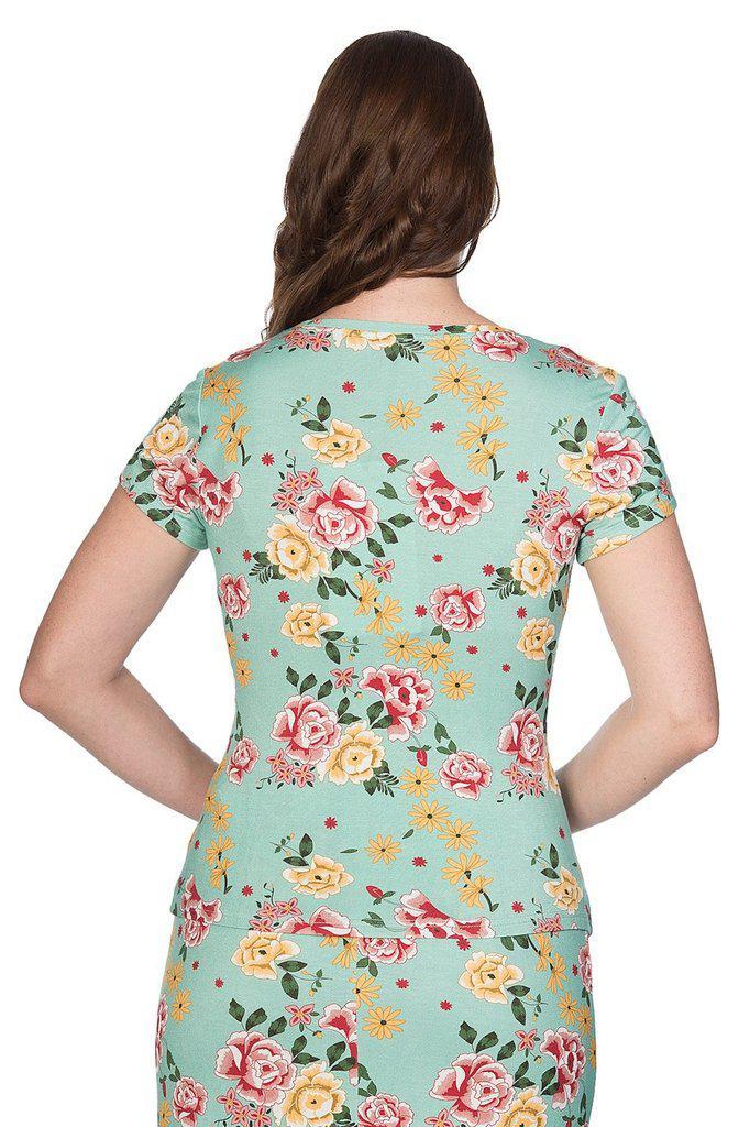 Oriental Bloom T-Shirt-Banned-Dark Fashion Clothing