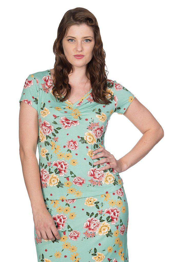 Oriental Bloom T-Shirt-Banned-Dark Fashion Clothing