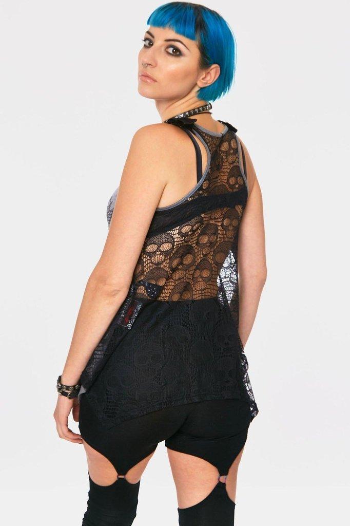 Ouiji Goth Vest Top-Jawbreaker-Dark Fashion Clothing