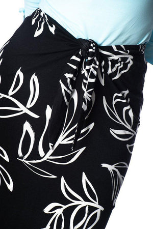 Palm Pencil Skirt-Banned-Dark Fashion Clothing