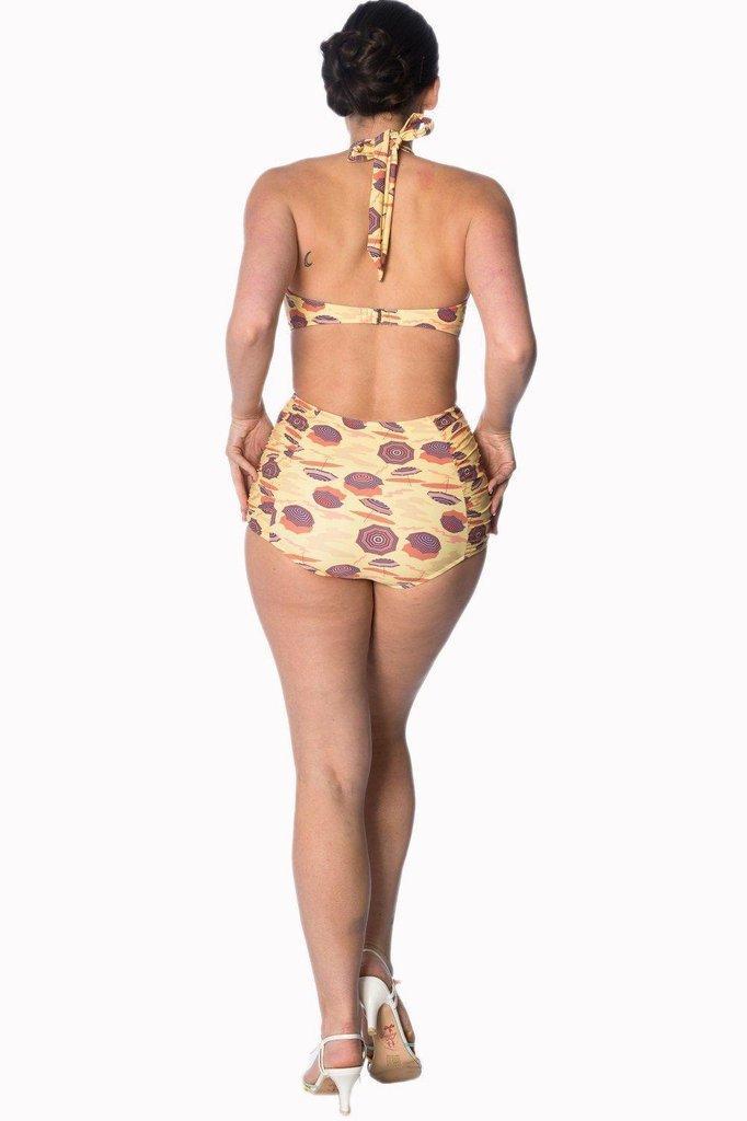 Parasol Built Up Halter Plus Size Bikini Top-Banned-Dark Fashion Clothing