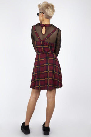 Passionate By Nature Plaid Overall Dress-Jawbreaker-Dark Fashion Clothing