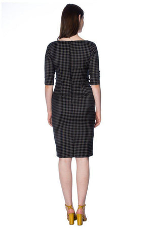 Patricia Check Pencil Dress-Banned-Dark Fashion Clothing