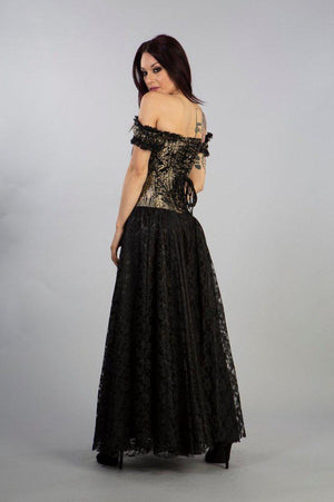 Paula Victorian Corset Dress In King brocade-Burleska-Dark Fashion Clothing