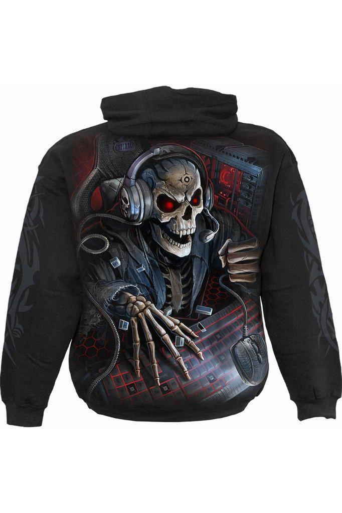 PC Gamer - Hoody Black-Spiral-Dark Fashion Clothing