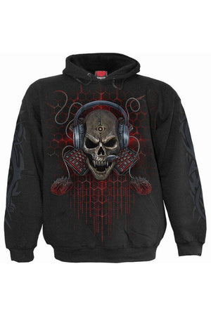 PC Gamer - Kids Hoody Black-Spiral-Dark Fashion Clothing