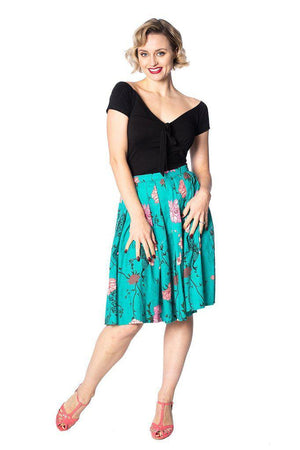 Peacock Baroque Skirt-Banned-Dark Fashion Clothing