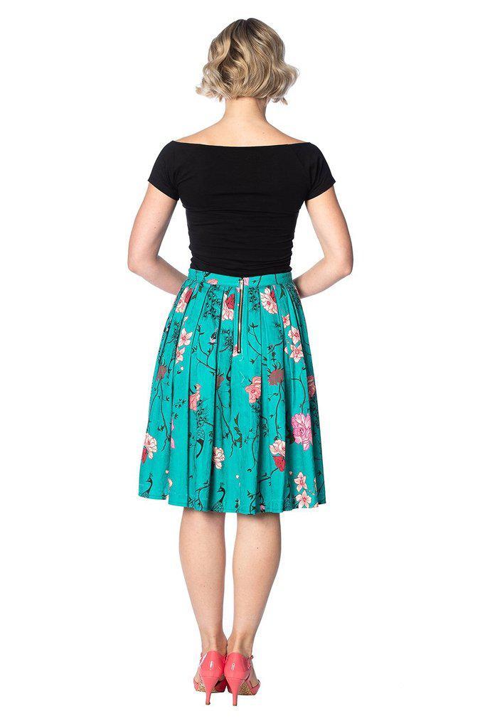 Peacock Baroque Skirt-Banned-Dark Fashion Clothing
