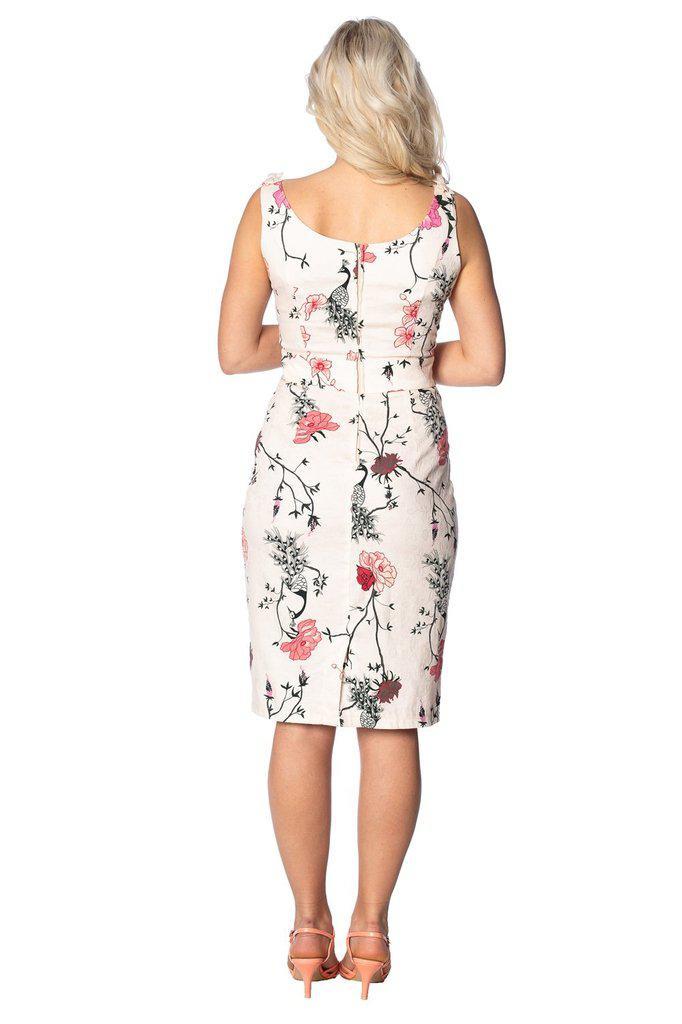 Peacock Baroque Wiggle Dress-Banned-Dark Fashion Clothing