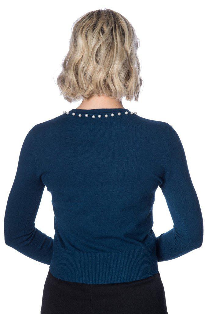 Pearl Bow Jumper-Banned-Dark Fashion Clothing