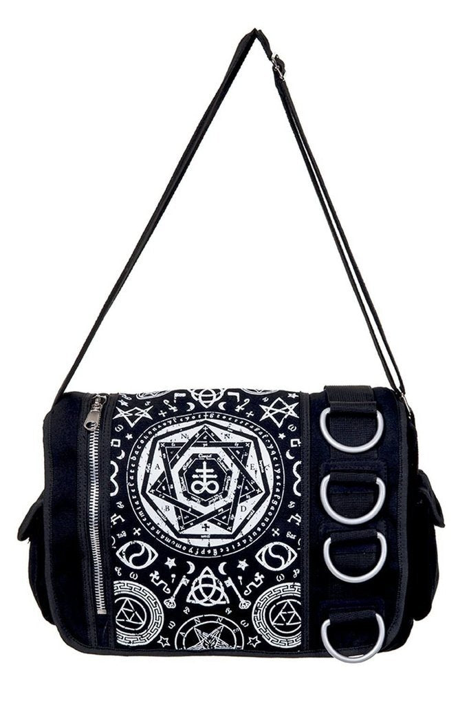 Pentagram Black Messenger Bag-Banned-Dark Fashion Clothing