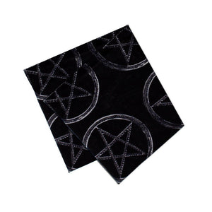 Pentagram Wicca Black Cotton Bandana - Lauren-Dr Faust-Dark Fashion Clothing