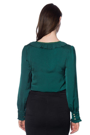 Perfect Pleat Collar Top-Banned-Dark Fashion Clothing
