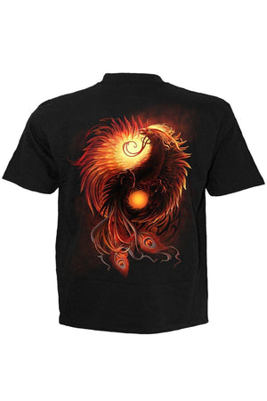 Phoenix Arisen - T-Shirt Black-Spiral-Dark Fashion Clothing