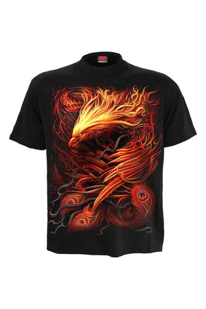 Phoenix Arisen - T-Shirt Black-Spiral-Dark Fashion Clothing