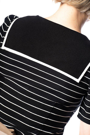 Pier Stripe Jersey Top-Banned-Dark Fashion Clothing