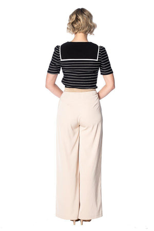 Pier Stripe Jersey Top-Banned-Dark Fashion Clothing