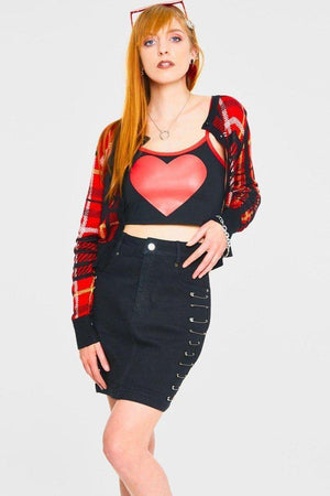 Pins and Needles Skirt-Jawbreaker-Dark Fashion Clothing