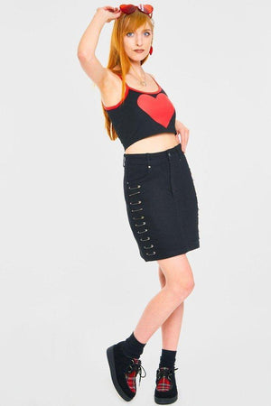 Pins and Needles Skirt-Jawbreaker-Dark Fashion Clothing