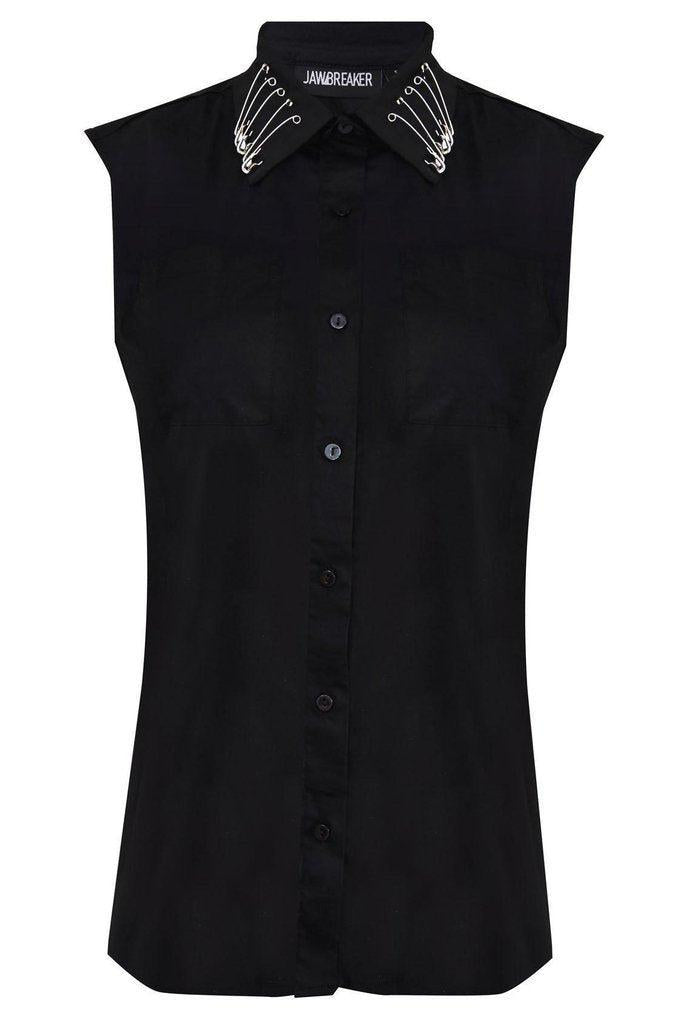 Pins and Needles Sleeveless Shirt-Jawbreaker-Dark Fashion Clothing