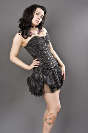 Pirate Striped Mini Skirt-Burleska-Dark Fashion Clothing
