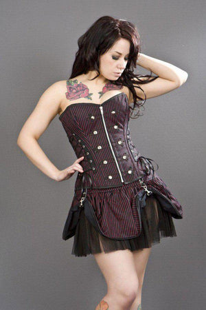 Pirate Striped Mini Skirt-Burleska-Dark Fashion Clothing
