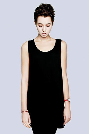 Plain Black Vest - Unisex-Long Clothing-Dark Fashion Clothing