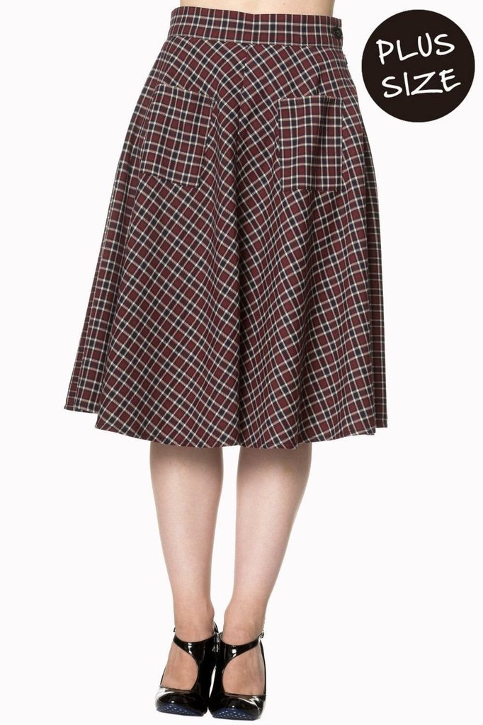 Plus Size Apple Of My Eye Skirt-Banned-Dark Fashion Clothing