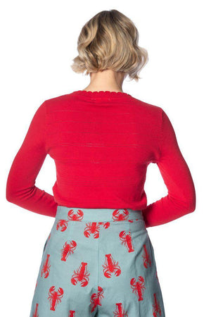 Pointelle Cardigan-Banned-Dark Fashion Clothing