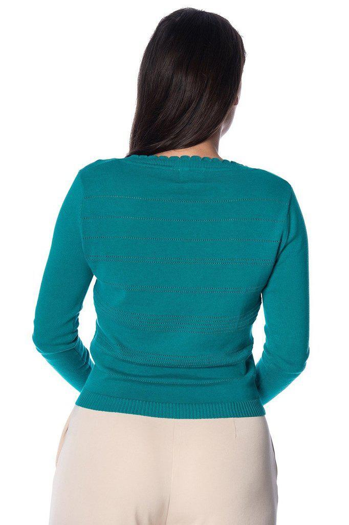 Pointelle Cardigan-Banned-Dark Fashion Clothing