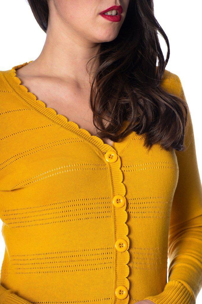 Pointelle Cardigan-Banned-Dark Fashion Clothing