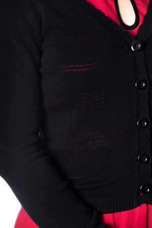 Pointelle Cardigan-Banned-Dark Fashion Clothing