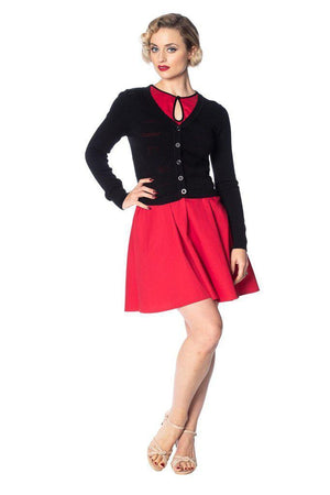 Pointelle Cardigan-Banned-Dark Fashion Clothing