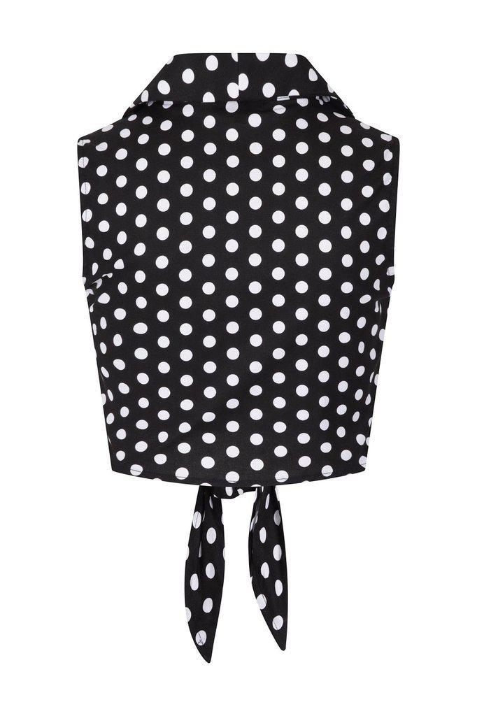 Polka Blouse-Banned-Dark Fashion Clothing