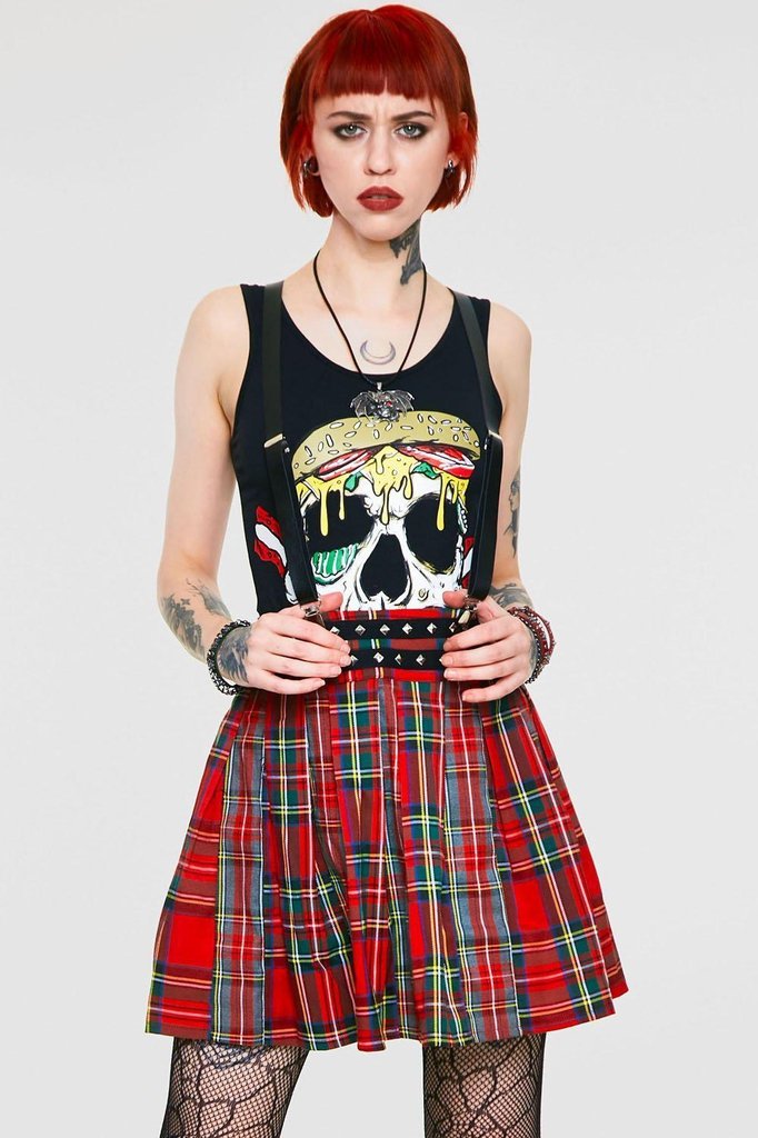 Pretty Vacant Skirt-Jawbreaker-Dark Fashion Clothing