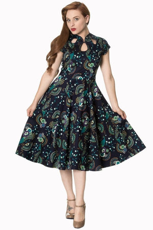 Proud Peacock Cut Out Dress-Banned-Dark Fashion Clothing