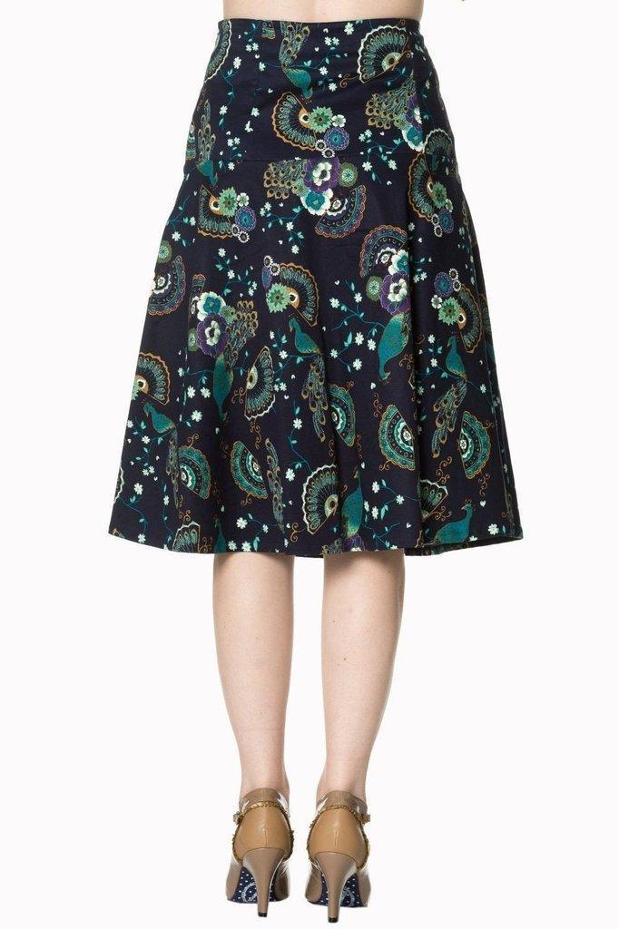 Proud Peacock Skirt-Banned-Dark Fashion Clothing