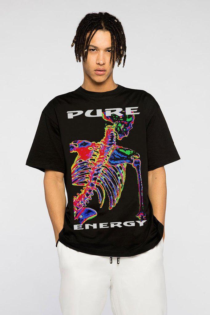 Pure Energy - Black T-Shirt - Unisex-Long Clothing-Dark Fashion Clothing