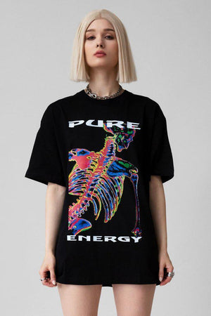 Pure Energy - Black T-Shirt - Unisex-Long Clothing-Dark Fashion Clothing