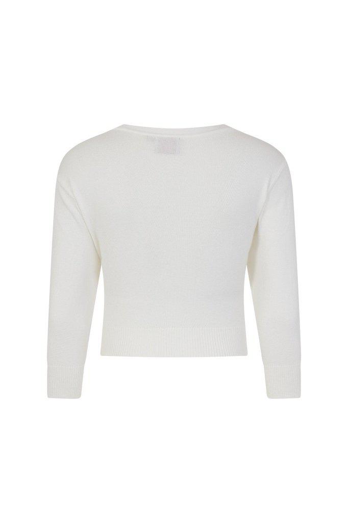 Pussy Bow Top Knit Fabric-Banned-Dark Fashion Clothing