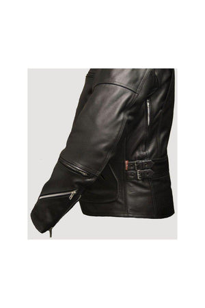 Radical Men’s Black Leather Motorcycle Jacket-Skintan Leather-Dark Fashion Clothing