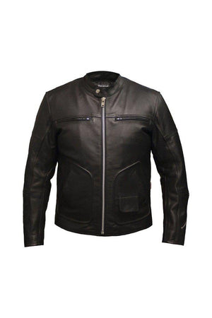 Radical Men’s Black Leather Motorcycle Jacket-Skintan Leather-Dark Fashion Clothing