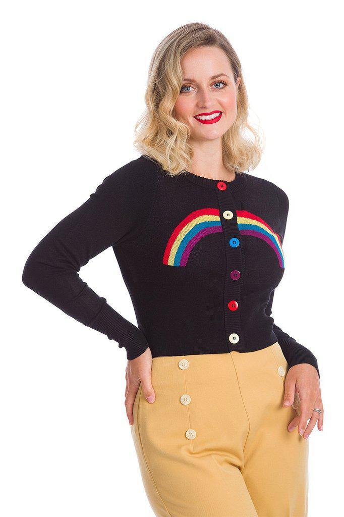 Rainbow Days Ahead Cardigan-Banned-Dark Fashion Clothing