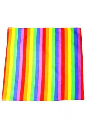 Rainbow Stripe Cotton Bandana - Maddux-Dr Faust-Dark Fashion Clothing