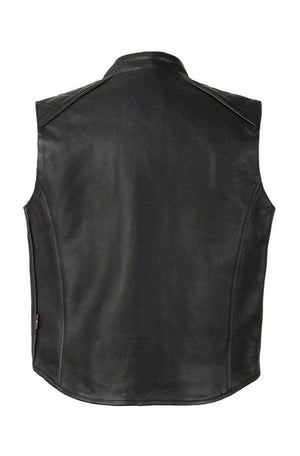Ranger Leather Motorcycle Waistcoat-Skintan Leather-Dark Fashion Clothing