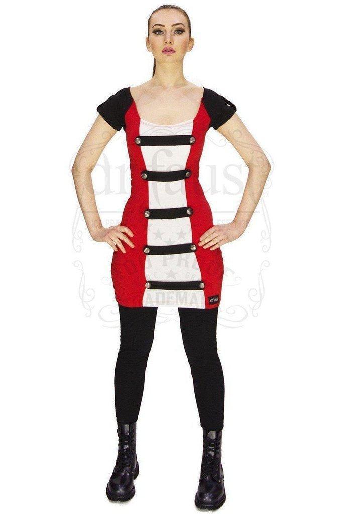 Rare British Military Band Mini Dress - Ashley-Dr Faust-Dark Fashion Clothing