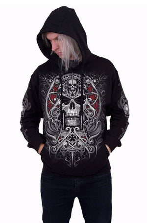 Reaper's Door - Hoody Black-Spiral-Dark Fashion Clothing